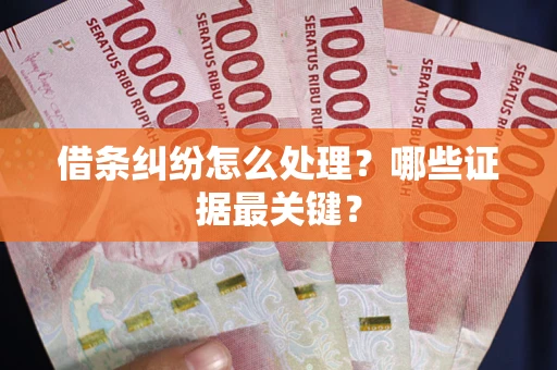 北京借条纠纷怎么处理？哪些证据最关键？