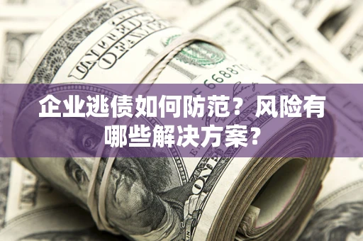 北京企业逃债如何防范？风险有哪些解决方案？