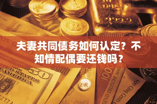 北京夫妻共同债务如何认定？不知情配偶要还钱吗？
