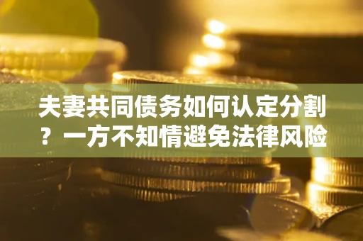 北京夫妻共同债务如何认定分割？一方不知情避免法律风险必看！
